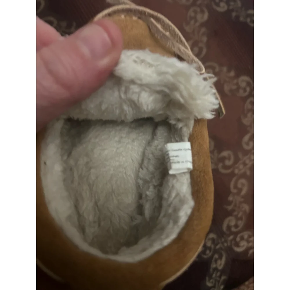 Boys Semary Moccasin Slippers Size 5 Toddler Brown